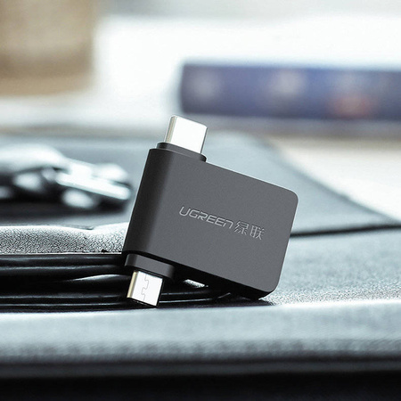 Ugreen adapter przejściówka OTG USB USB 3.2 Gen 1 (5Gbps) - USB Typ C / micro USB czarny (30453)