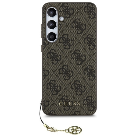 Oryginalne Etui GUESS hardcase 4G Charms Collection GUHCS24FEGF4GBR do Samsung Galaxy S24 FE brązowy