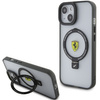 Ferrari FEHMP15SUSCAK iPhone 15 6,1&quot; schwarz/schwarz Hardcase Ring Stand 2023 Collection MagSafe