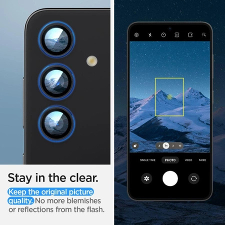 Spigen Optik.tR EZ Fit Camera Protector for Samsung Galaxy S24+ - black 2 pcs.