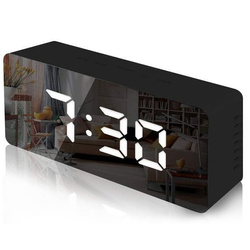 Mirror Digital Clock Electronic Led / Alarm Clock / Thermometer black