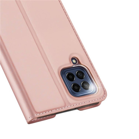 Schutzhülle SAMSUNG GALAXY M53 5G mit einem Flip Dux Ducis Skin Leder hell-pink