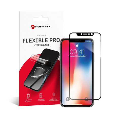 Forcell Flexible 5D - szkło hybrydowe do iPhone X/Xs czarny