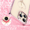 Kingxbar Wish Series case for iPhone 14 Pro Max decorated with pink crystals