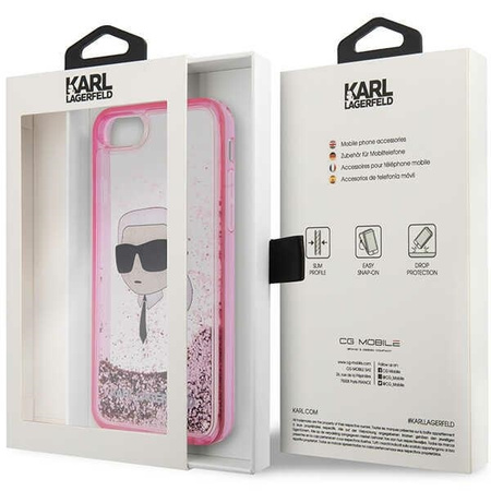 Karl Lagerfeld KLHCI8LNKHCP iPhone 7/8/ SE 2020/2022 pink/pink hardcase Glitter Karl Head