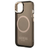 Guess Gold Outline Translucent MagSafe - Etui iPhone 14 Plus (czarny)