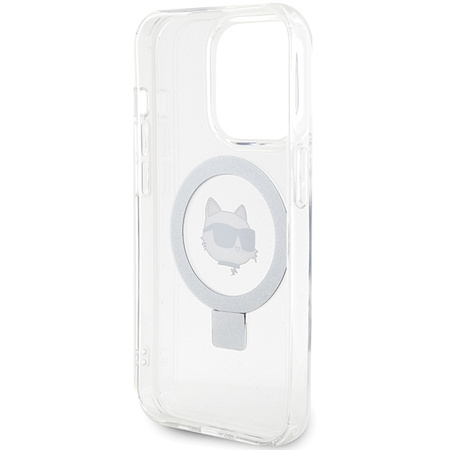 Karl Lagerfeld KLHMP15LHMRSCHH iPhone 15 Pro 6.1&quot; white/white hardcase Ring Stand Choupette Head MagSafe