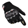 Motorcycle phone gloves with knuckle protector – black