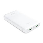 PURO White Fast Charger Power Bank – Power bank dla smartfonów i tabletów 20000 mAh, 2xUSB-A + 1xUSB-C (biały)