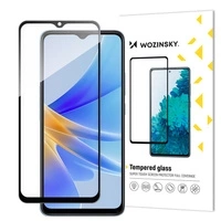 Wozinsky Full Glue Tempered Glass Tempered Glass For Oppo A17 9H Full Screen Cover With Black Frame