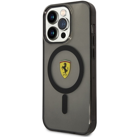 Ferrari FEHMP14LUKK iPhone 14 Pro 6.1" schwarz/schwarz Hardcase Translucent Magsafe