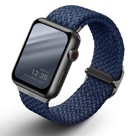 UNIQ pasek Aspen Apple Watch 44/42mm Braided niebieski/oxford blue