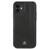 Mercedes MEHCP12SCDOBK iPhone 12 mini 5,4" czarny/black hardcase Leather Perforated Area