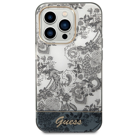 Guess GUHCP14XHGPLHG iPhone 14 Pro Max 6,7 &quot;Grau / Graue Hartschalen-Porzellankollektion