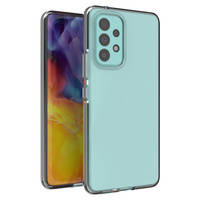 Spring Case pokrowiec żelowe etui z kolorową ramką do Samsung Galaxy A73 czarny