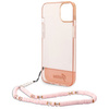 Guess Translucent Pearl Strap - Etui iPhone 14 Plus (różowy)