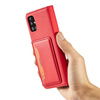 Magnet Card Case Case for Samsung Galaxy A12 5G Pouch Wallet Card Holder Red