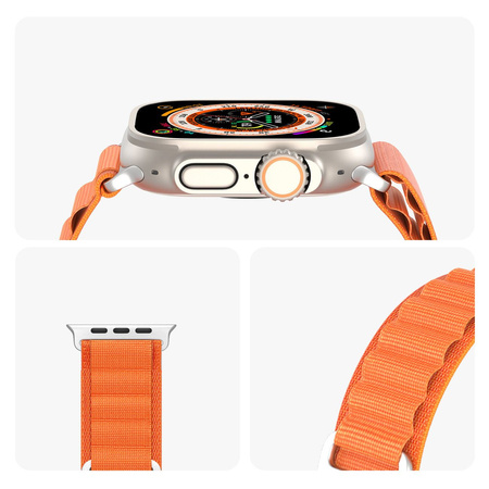 Sport Buckle Strap for Apple Watch 8/7/6/SE/5/4/3/2/1 (41, 40, 38mm) Dux Ducis Strap GS Version - Orange