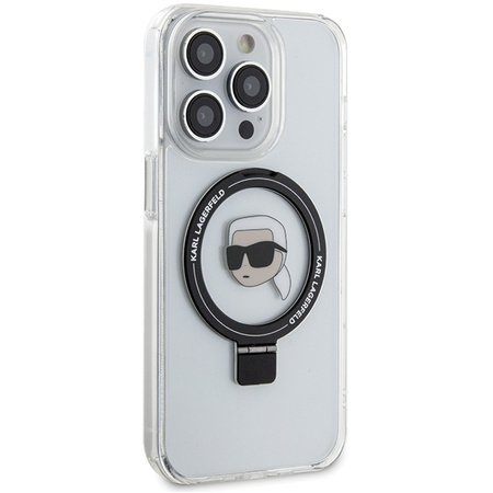 Karl Lagerfeld KLHMP15LHMRSKHH iPhone 15 Pro 6.1&quot; white/white hardcase Ring Stand Karl Head MagSafe