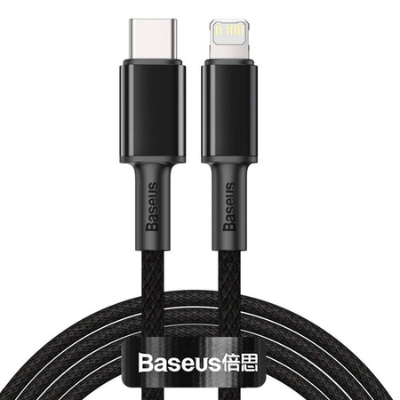 Baseus kabel USB Typ C - Lightning szybkie ładowanie Power Delivery 20 W 2 m czarny (CATLGD-A01)