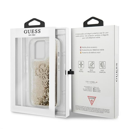 Guess GUHCP13XLG4GGO iPhone 13 Pro Max 6,7" złoty/gold hardcase 4G Big Liquid Glitter