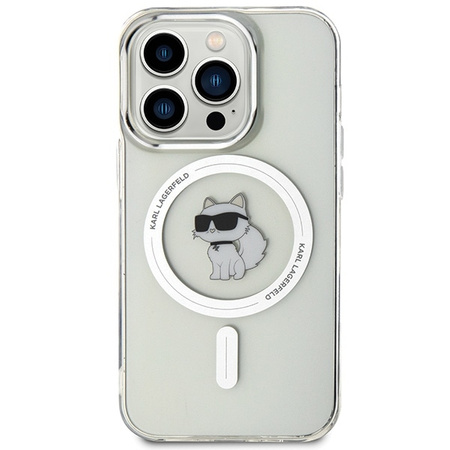 Karl Lagerfeld IML Choupette MagSafe Hülle für iPhone 15 Pro – transparent