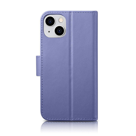 iCarer Wallet Case 2in1 iPhone 14 Flip Leather Cover Anti-RFID Light Violet (WMI14220725-LP)