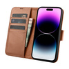 iCarer Wallet Case 2in1 iPhone 14 Pro Max Leder Flip Cover Anti-RFID Braun (WMI14220728-BN)