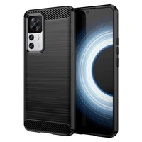 Carbon Case etui Xiaomi 12T Pro / Xiaomi 12T elastyczny silikonowy karbonowy pokrowiec czarne