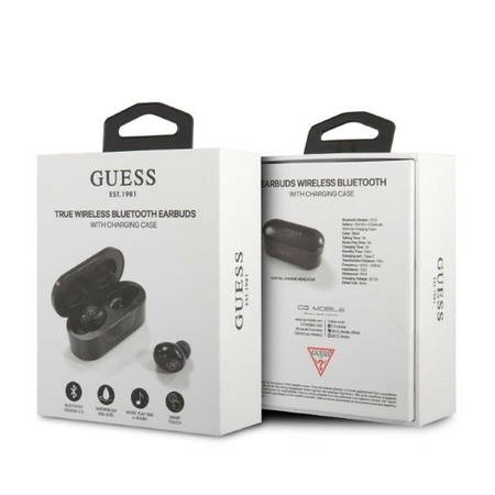 Guess GUTWST31EK TWS Bluetooth headphones + docking station black / black