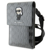 Torebka Karl Lagerfeld Saffiano Monogram Ikonik (KLWBSAKHPKG) srebrne