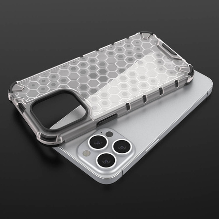 Honeycomb etui pancerny pokrowiec z żelową ramką iPhone 13 Pro niebieski