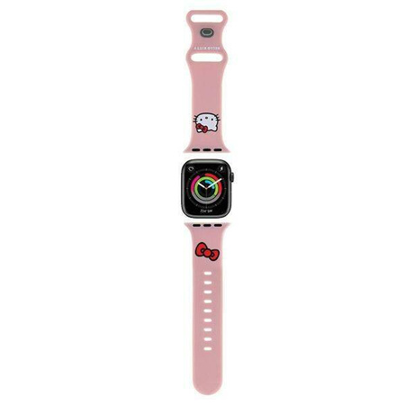 Universal Strap APPLE WATCH 1 / 2 / 3 / 4 / 5 / 6 / 7 / 8 / SE / ULTRA (42 / 44 / 45 / 49 MM) Hello Kitty Strap Silicone Kitty Head (HKAWLSCHBLP) pink