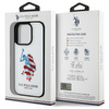 US Polo USHCP15XPUSH iPhone 15 Pro Max    6,7" biały/white Leather Big DH American Flag