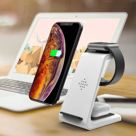 Wireless Charging Station 3in1 for Apple Tech-Protect A8 white