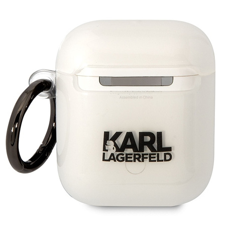 Original Case APPLE AIRPODS Karl Lagerfeld Karl`s Head (KLA2HNIKTCT) transparent