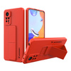 Wozinsky Kickstand Case Silicone Stand Cover for Xiaomi Poco X4 Pro 5G Red