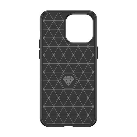 Flexible carbon pattern case for iPhone 15 Pro Max Carbon Case - black