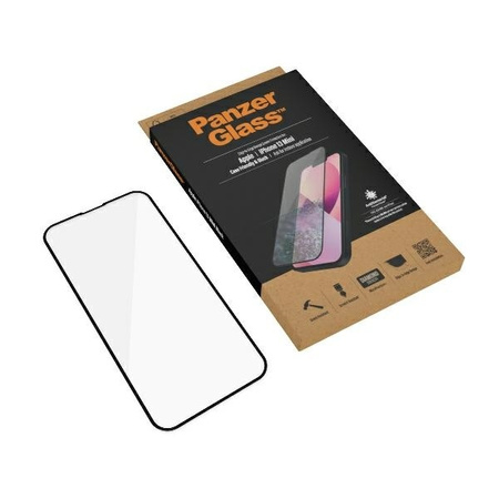 Szkło Hartowane 5D IPHONE 13 MINI PanzerGlass E2E Privacy Case Friendly Microfracture AntiBacterial (P2744) czarne