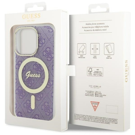 Guess GUHMP14LH4STU iPhone 14 Pro 6.1" lila/lila Hardcase 4G MagSafe