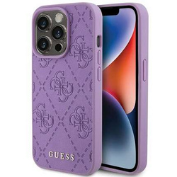 Guess nakładka do iPhone 15 Pro 6,1" GUHCP15LP4EPMU jasnofioletowa HC PU Quilted 4G Classic