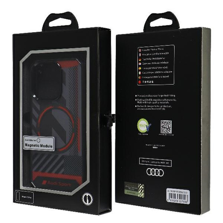 Audi IML Sport MagSafe Case iPhone 15 Pro 6.1" czarny/black hardcase AU-IMLMIP15P-RSQ/D2-BK