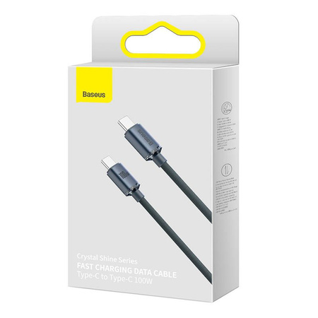 Baseus Crystal Shine Series Fast Charging Data Cable Type-C to Type-C 100W 1.2m Black