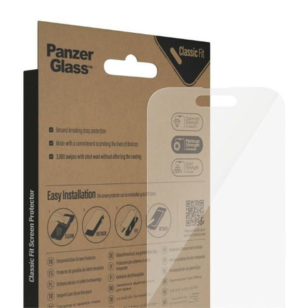 Szkło Hartowane IPHONE 14 PRO PanzerGlass Classic Fit Screen Protection Antibacterial (2768)