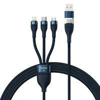 Baseus Flash Series II USB Typ C / USB Typ A Kabel - USB Typ C / Lightning / Micro USB 100 W 1,2 m blau (CASS030103)