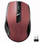 Ugreen MU006 kabellose optische Maus USB 2,4 GHz / Bluetooth 5.0 4000 DPI – rot