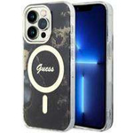 Guess GUHMP14XHTMRSK iPhone 14 Pro Max 6.7&quot; black/black hardcase Golden Marble MagSafe