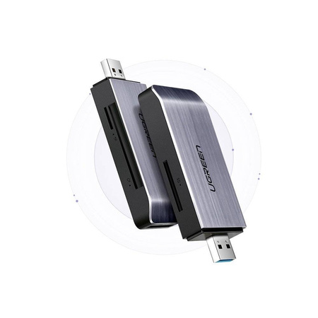 Ugreen czytnik kart SD / micro SD / CF / MS na USB 3.0 szary (50541)