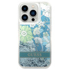 Guess Liquid Glitter Flower – Etui iPhone 14 Pro Max (zielony)