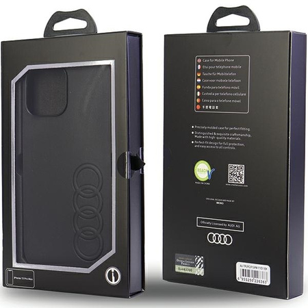 Audi Kunstleder iPhone 13 Pro Max 6,7&quot; schwarz/schwarz Hardcase AU-TPUPPCIP13PM-TT/D1-BK